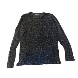Woolrich Womens Black Floral Long Sleeve Shirt M Boho Lightweight